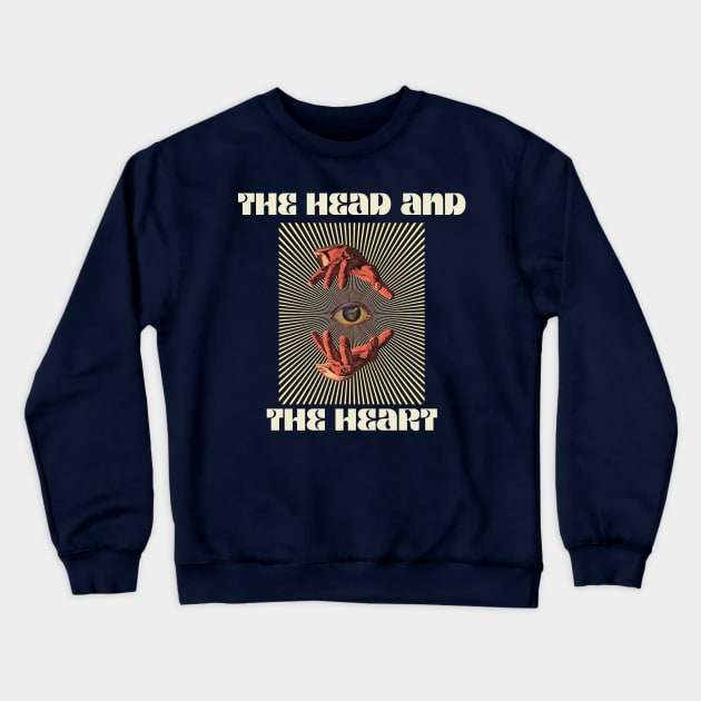 Hand Eyes The Head And The Heart Crewneck Sweatshirt by Kiho Jise